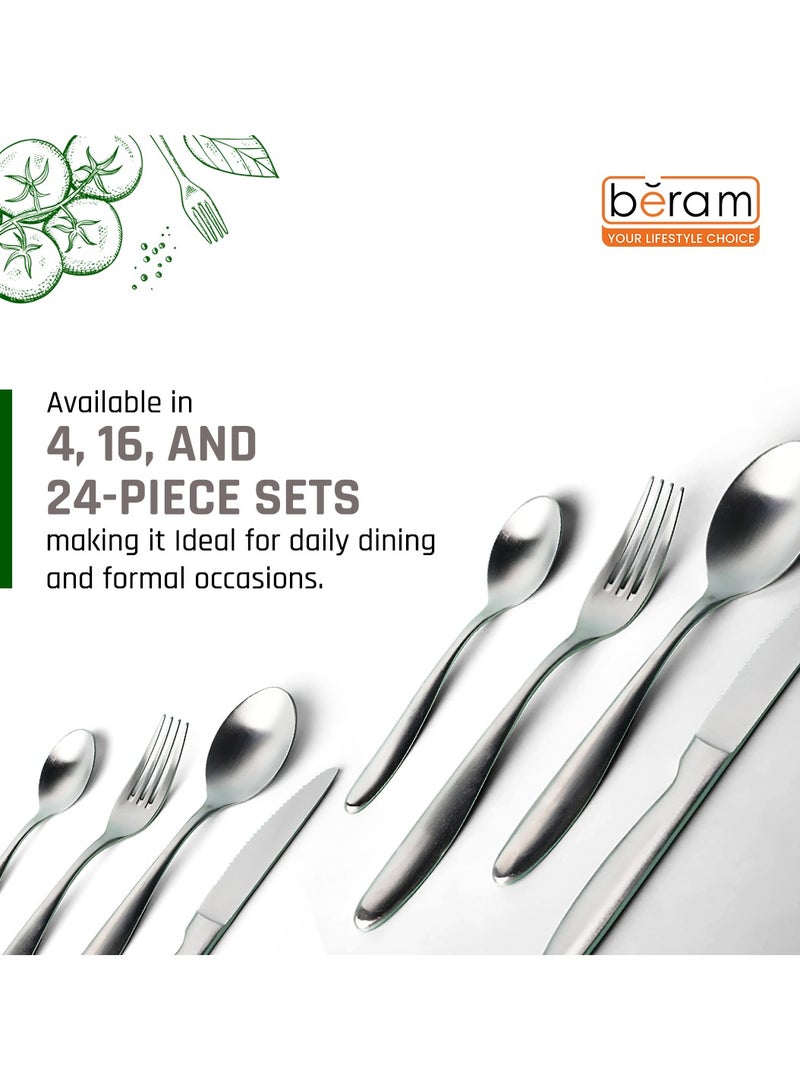 Silver Shine Steel Cutlery Set, Stainless Steel Flatware Set, 18/10 Grade, Kitchen Utensils Set, Tableware Set For Home, Restaurants, Hotels and More - Image 5