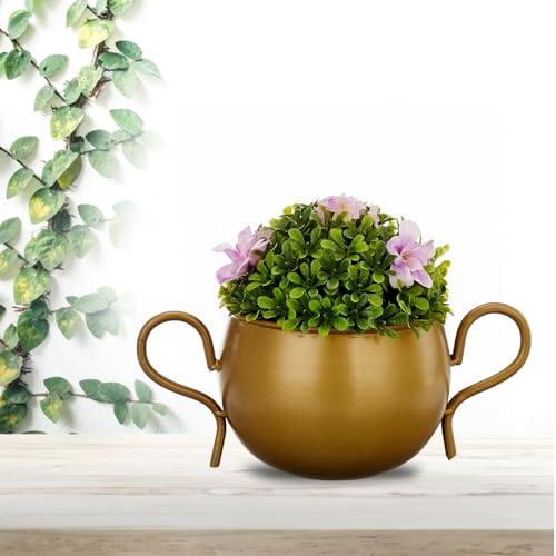CINAGRO Metal Flower Vase Planter Pot, Pots for Plants, Plant Pots for Home Decoration, Succulent Pot, Indoor Planter Garden Decor Style: Petal Palette - Image 1