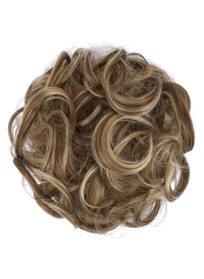 إيلين قطعة شعر من كعكة الشعر، قطعة شعر فوضوية ومموجة ومجعد، قطع شعر صناعية أوبدو للنساء أشقر رمادي وبني ذهبي متوسط مختلط 60 - Image 2