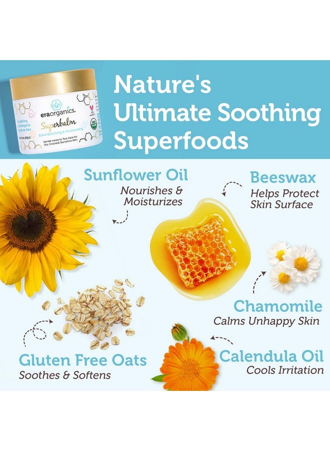 Era Organics Healing Ointment For Babies - Usda Certified Organic Natural Gentle Moisturizer For Sensitive Skin Prone To Baby Eczema, Cradle Cap (Infant Seborrheic Dermatitis), Rashes, Hives & More - Image 2