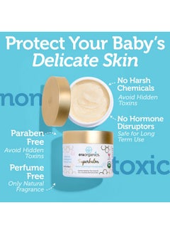 Era Organics Healing Ointment For Babies - Usda Certified Organic Natural Gentle Moisturizer For Sensitive Skin Prone To Baby Eczema, Cradle Cap (Infant Seborrheic Dermatitis), Rashes, Hives & More  - Image 4