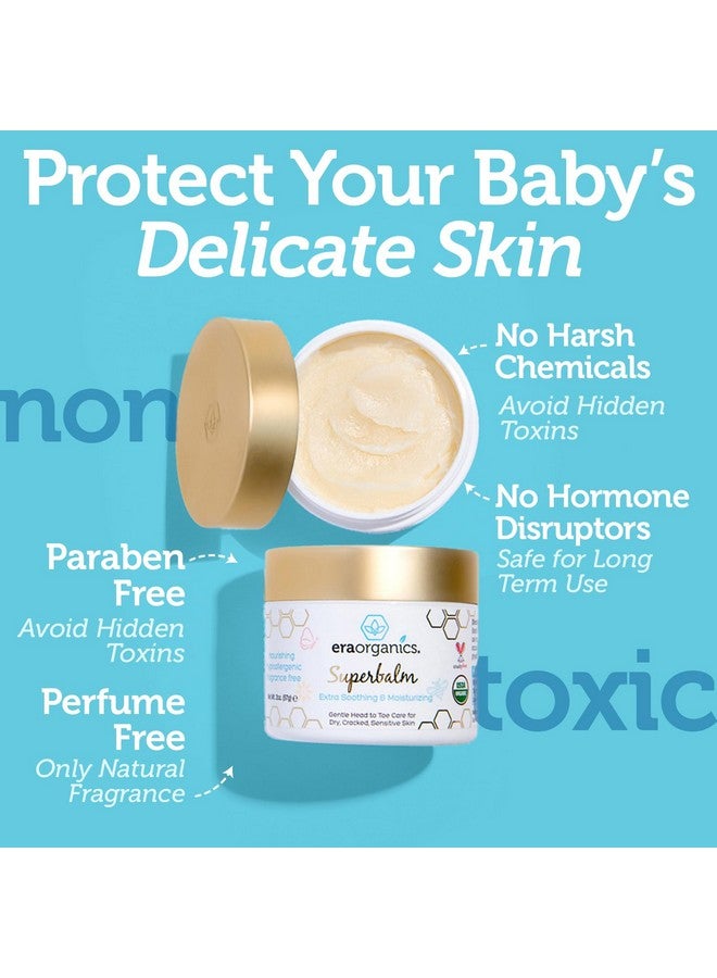 Era Organics Healing Ointment For Babies - Usda Certified Organic Natural Gentle Moisturizer For Sensitive Skin Prone To Baby Eczema, Cradle Cap (Infant Seborrheic Dermatitis), Rashes, Hives & More - Image 4