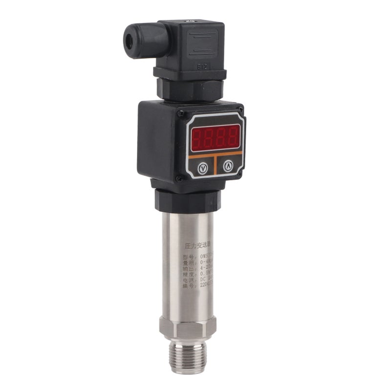 Pressure Transmitter Digital Display Small Transducer Sensor 04Mpa 420mA DC24V OMSJDXQYHX01 - Image 1