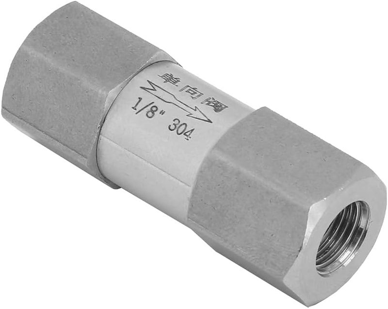 Naroote 304 Stainless Steel Check Valve, One Way Valve, British Thread for 1/8, 1/4, 3/8, /2 Inch BSPP Connection (/") - Image 2
