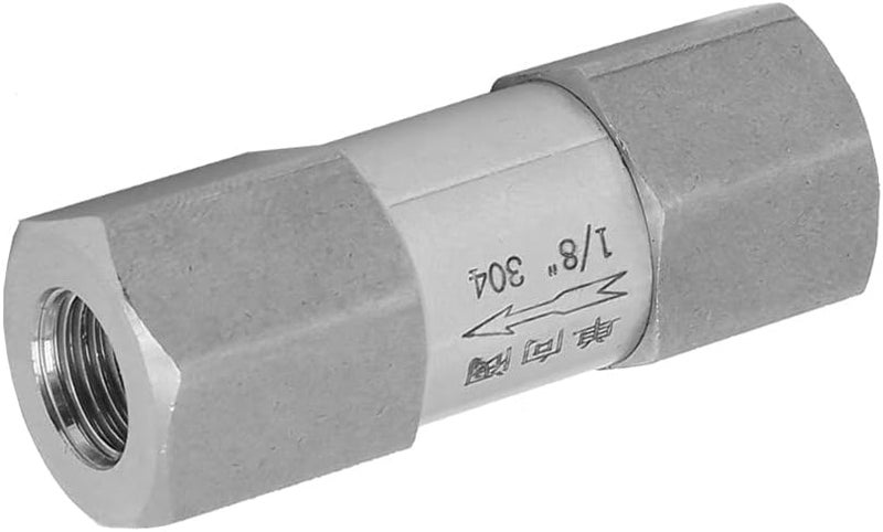Naroote 304 Stainless Steel Check Valve, One Way Valve, British Thread for 1/8, 1/4, 3/8, /2 Inch BSPP Connection (/") - Image 1