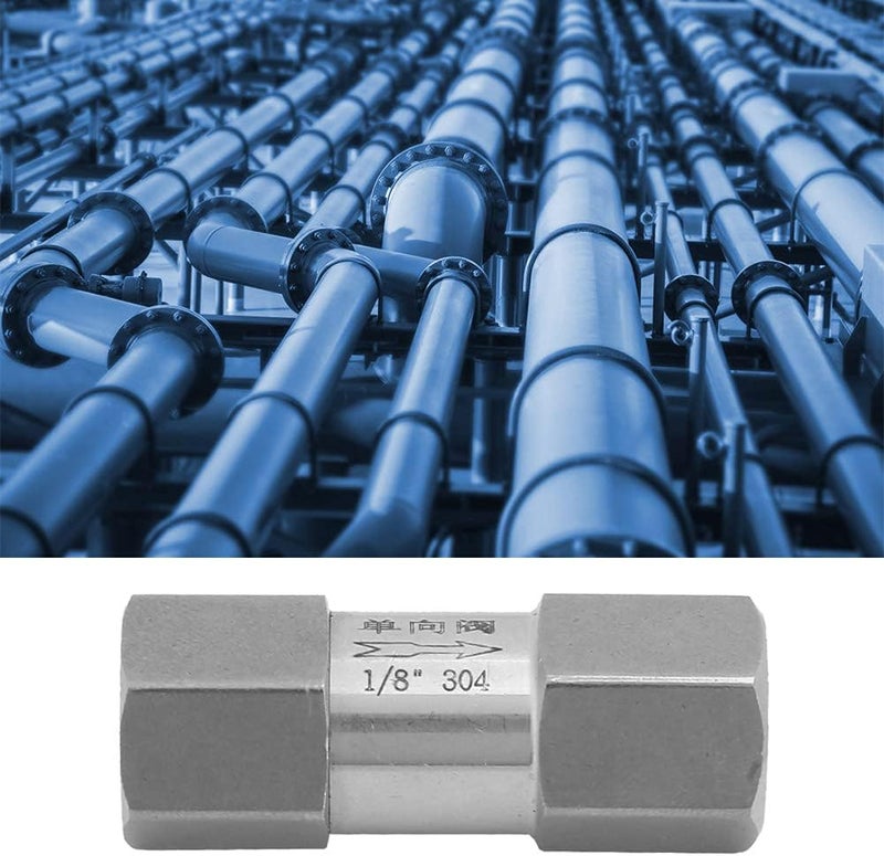 Naroote 304 Stainless Steel Check Valve, One Way Valve, British Thread for 1/8, 1/4, 3/8, /2 Inch BSPP Connection (/") - Image 3
