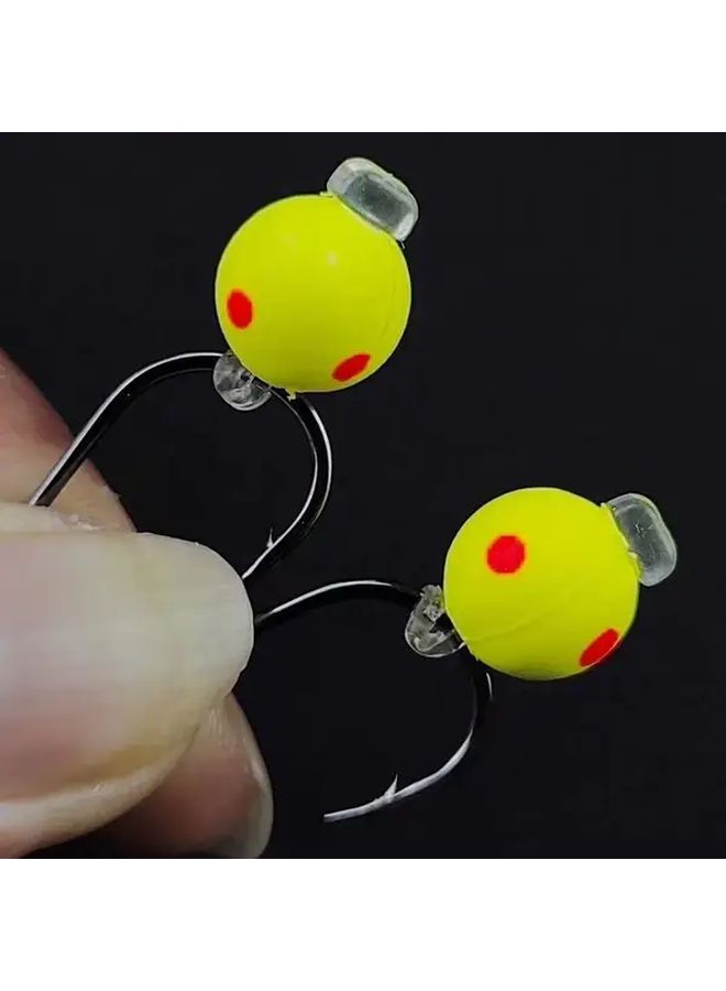 15mm Fishing Float Ball Bait With Rubber Band Beads Artificial Jade Rice Flavor Large Buoyancy Anti Bottom Fishing Float - Image 5