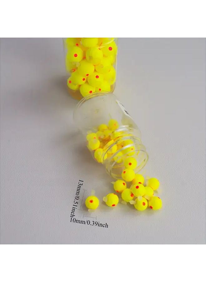 15mm Fishing Float Ball Bait With Rubber Band Beads Artificial Jade Rice Flavor Large Buoyancy Anti Bottom Fishing Float - Image 2