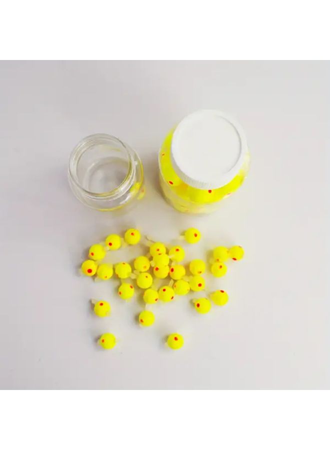 15mm Fishing Float Ball Bait With Rubber Band Beads Artificial Jade Rice Flavor Large Buoyancy Anti Bottom Fishing Float - Image 1