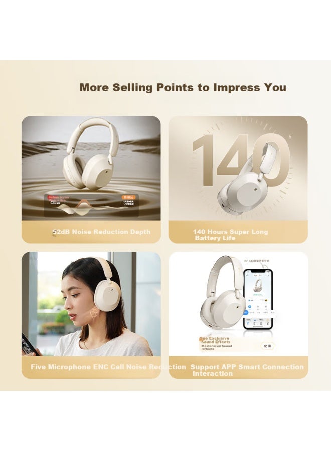 Ikf Solo Jd Exclusive Over-ear Bluetooth Headphones With Gold Certification - 52db Noise Cancellation For Mobile Phones, Computers, And Laptops - Athens Black - Image 2