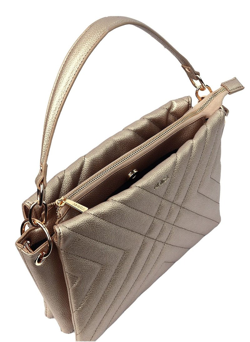 AMICA - Alessia Mini Crossbody Bag for Women - Gold - Image 1