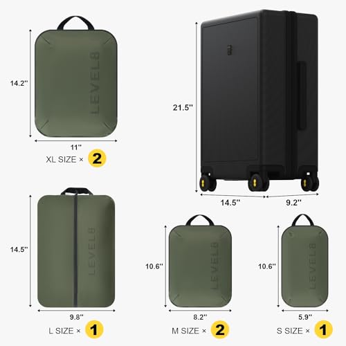 LEVEL8 Carry on Luggage Airline Approved, Small Carry on Suitcases with Wheels, Lightweight Hardside Textured Luggage for Travel, Tsa Approved, 20-Inch, Black - Image 2