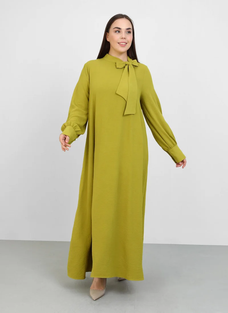 Alia by modanisa Green - Plus Size Dress - Alia