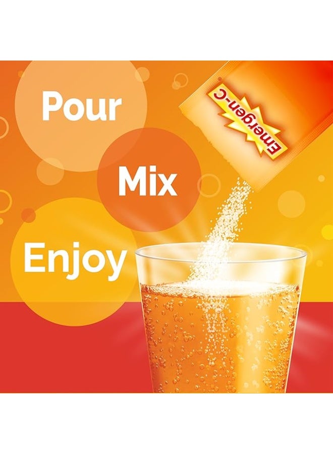 إميرجن-سي Emergen-C (30 Count, Super Orange Flavor, 1 Month Supply) Dietary Supplement Fizzy Drink Mix with 1000mg Vitamin C, 0.32 Ounce Packets, Caffeine Free - Image 4