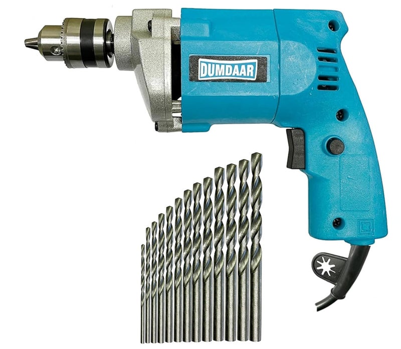 Inditrust Dumdaar (DM) BLUE 350W 10mm Electric Drill machine with 13PC HSS drill bit sets - Image 5