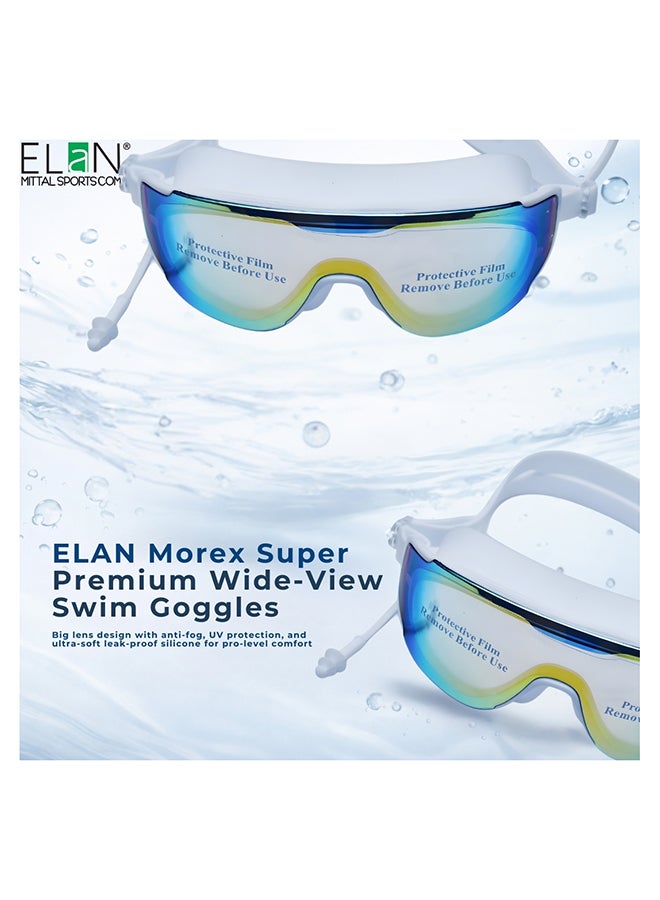 Elan ELAN Morex Ultra-Premium Professional Swim Goggles - Classy White - Suitable for Deep Diving & Open Water - High-Pressure Vacuum Seal - Advanced Anti-Fog High-Definition Lenses - Elite Performance Gear - Premium Goggles for Performance, Durability and Everyday Use - Image 5