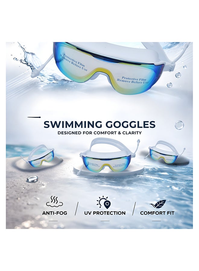 Elan ELAN Morex Ultra-Premium Professional Swim Goggles - Classy White - Suitable for Deep Diving & Open Water - High-Pressure Vacuum Seal - Advanced Anti-Fog High-Definition Lenses - Elite Performance Gear - Premium Goggles for Performance, Durability and Everyday Use - Image 4
