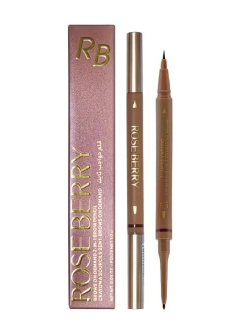 ROSE BERRY Brow Blade Pencil Waterprrof Dark brown - Orignal