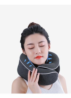 Generic Travel Neck Pillow and 3 Pairs of Sleep Earplugs, Memory Foam U Shaped Neck Support 100% Pure Memory Foam Pillow Ergonomic Design Soft Best Full Neck Surround Pillow Sleep for Airplane Car Office and Home Resting (black)  - Image 3