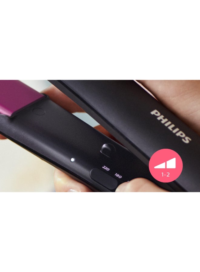 Philips Hair Straightener 2 Temp Settings 50W 28x100mm Black/Pink - Image 5