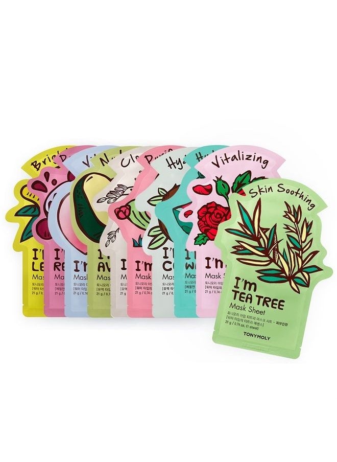TONYMOLY I'm Real Sheet Mask, Pack of 10  - Image 1