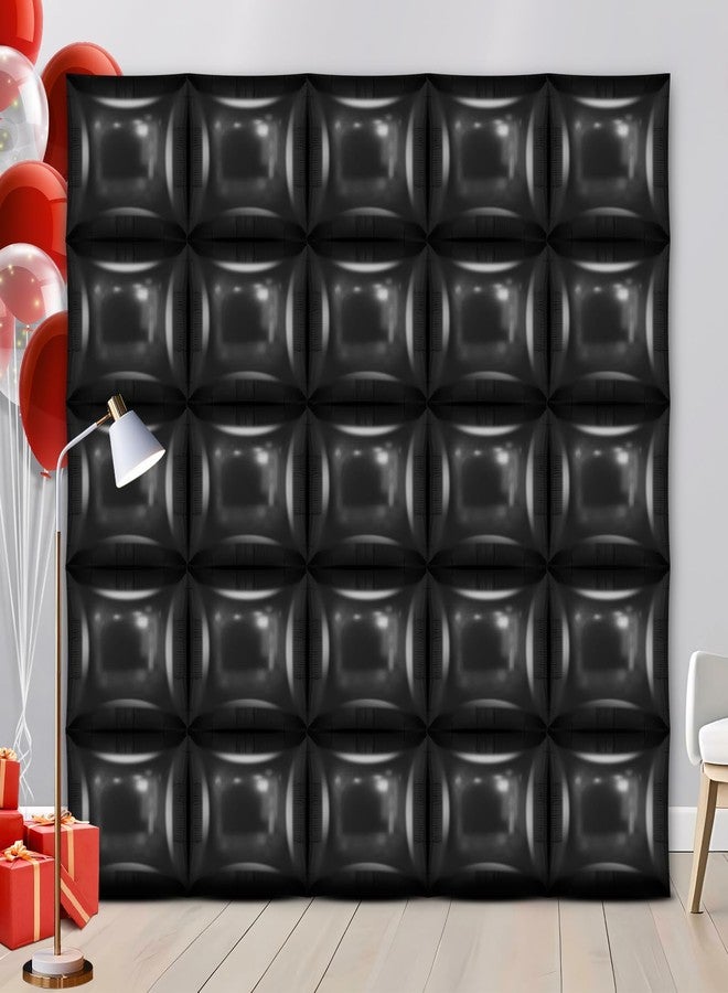 Clothsport 25 PCS 19inches Black Square Foil Balloons Wall | Double Sided Cube Balloons Tunnel Arch Kit - Ideal for Birthday, Wedding, Anniversary Background Decorations(Black) - Image 1