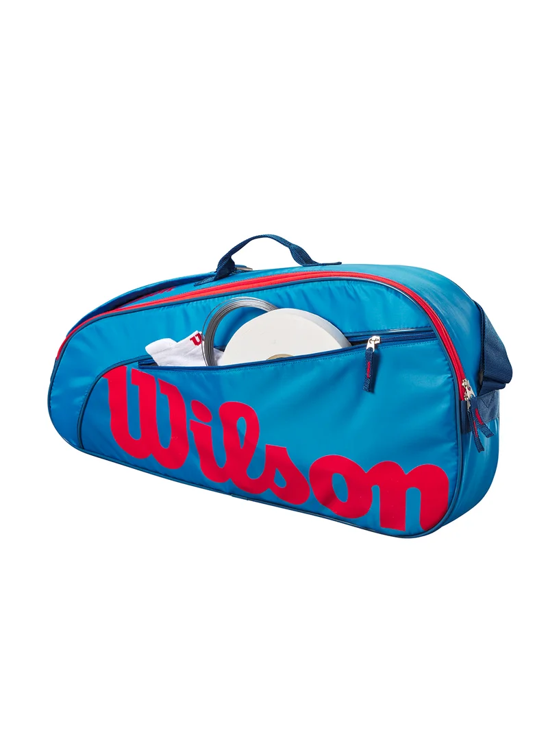 Wilson Junior Blue/Red Tennis Racket Bag, Holds up to 3 Rackets