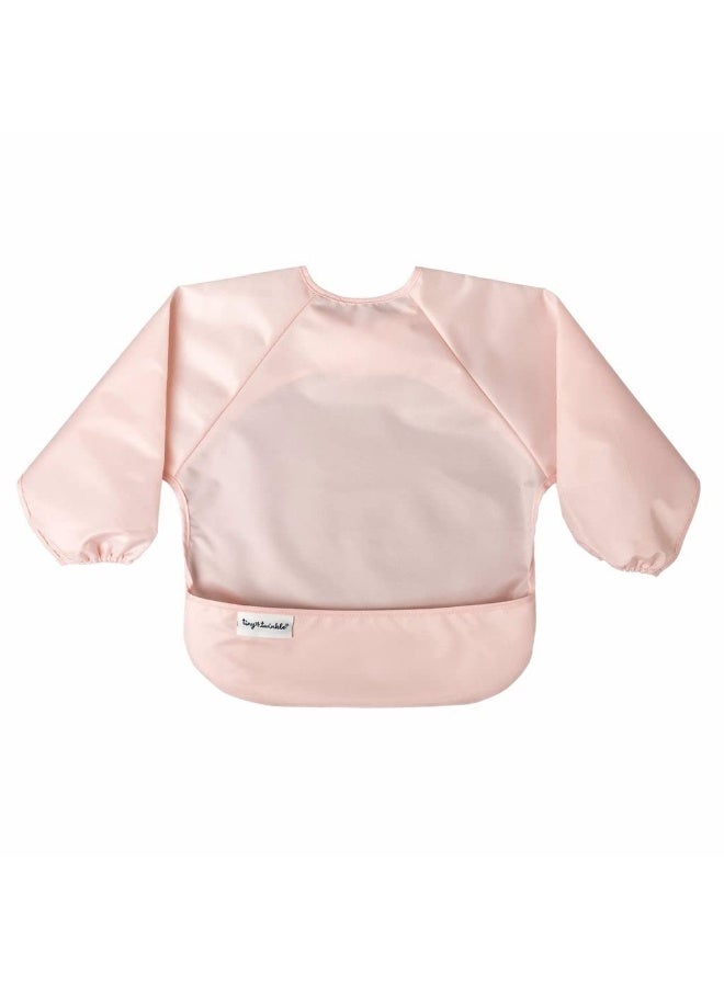 Tiny Twinkle Mess Proof Baby Bibs, 2pk Waterproof Smock Baby Bibs for Eating, Machine Washable Long Sleeve Bibs, Baby Led Weaning, Toddler Bibs, BLW Supplies (Rose Burgundy, Small 6-24 Months) - Image 4