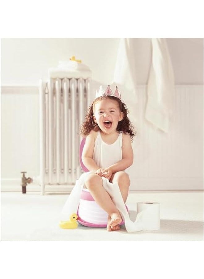 MIXDE Travel Potty Seat for Toddler,Portable Car Potty for Toddler,Foldable Training Toilet Seat Chair for Kids Boys Girls with Storage Bag &Disposable Bags Car Potty for Camping Outdoor Indoor (Pink)  - Image 2