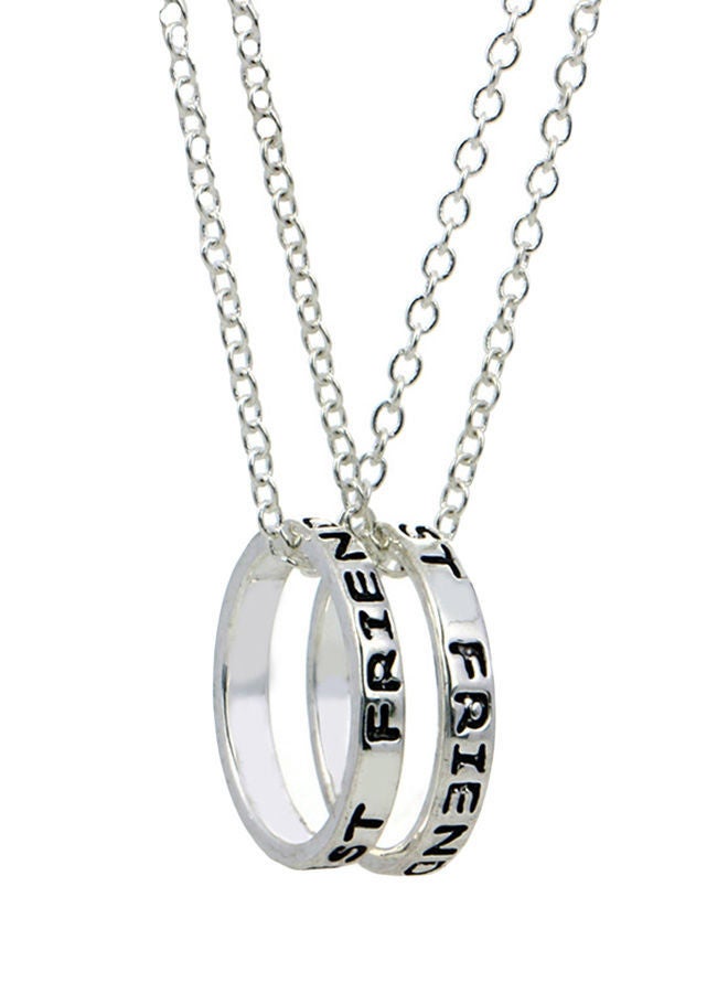 NIBEMINENT 2-Piece Ring Design Zinc Alloy Chain Necklace