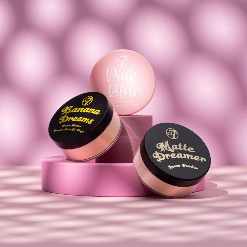 W7 Loose Face Powder Trio - 3 Piece Set - Banana, Nude & Pink Toned Powders - Ultra-Fine Setting Powder for Flawless Makeup - Image 4