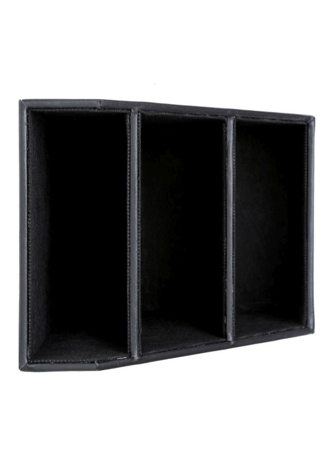 Loquat Fabric Remote Controller Storage Box - Black - Image 3