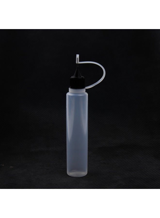 Make-up Water Is Bottled 5ml 10ML 20ml 50ml Syringe Bottle Pointed Mouth Empty Bottle PET Bottle Dispensing Bottle-Color:30ml Needle Tube Long Bottle Black  - Image 1