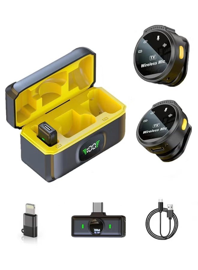 KORAX Wireless Lavalier Microphone, Microphone for iPhone/Android/Camera/PC/Laptop, USB C Wireless Lapel Mic with Adapter Included Noise Reduction, 48H Battery for Vlog, Video Recording, Live Streaming - Image 1