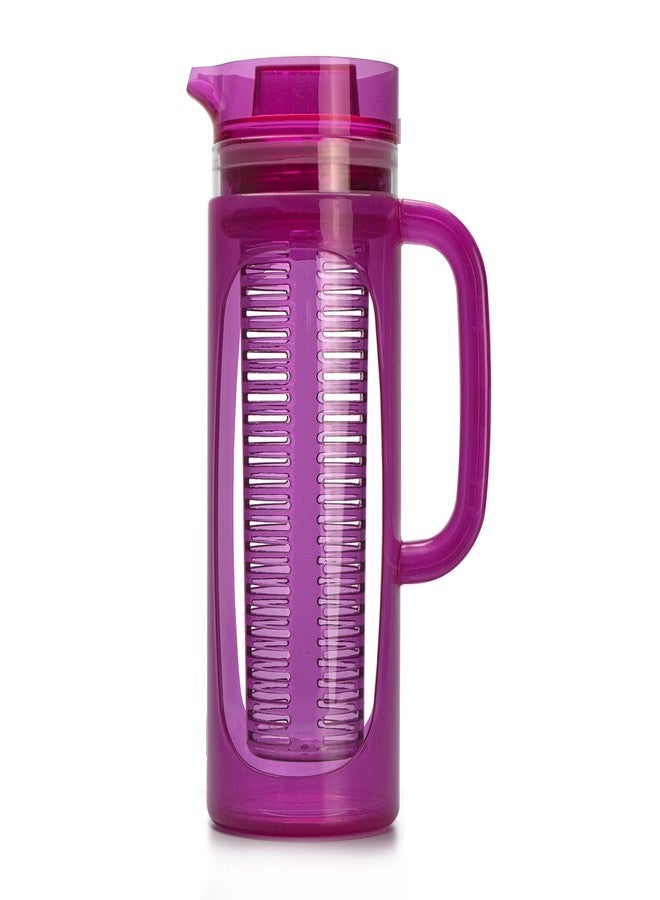 Primula Flavor Pure Water Infuser/Tea Pitcher, Translucent Pink, 1.6 quart
