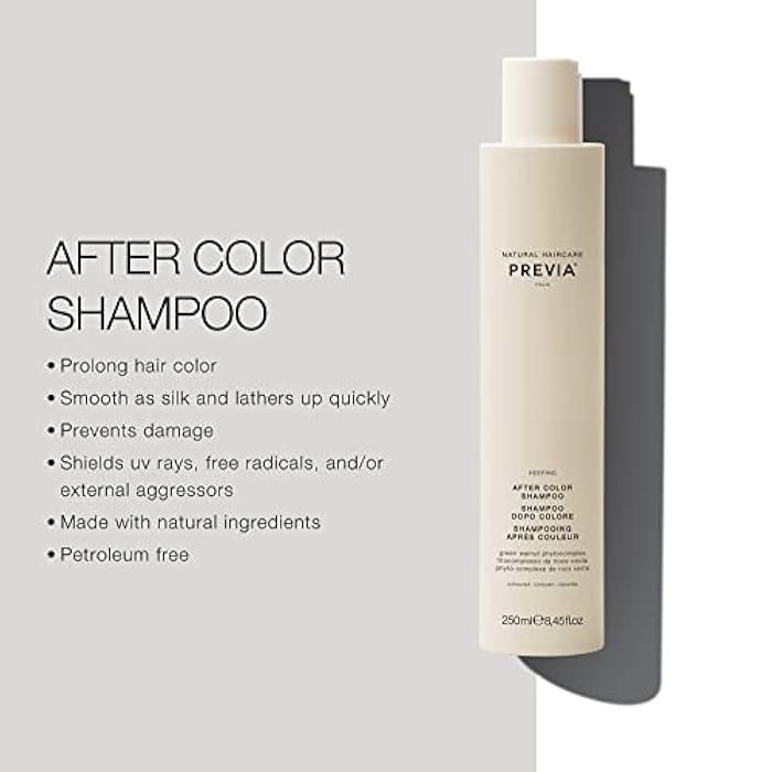PREVIA Keeping After Color Shampoo Protective Shampoo for Color Treated Hair Vegan Sulfate Free Natural Formula for Color Protection and Hydration 8.45 oz - Image 2