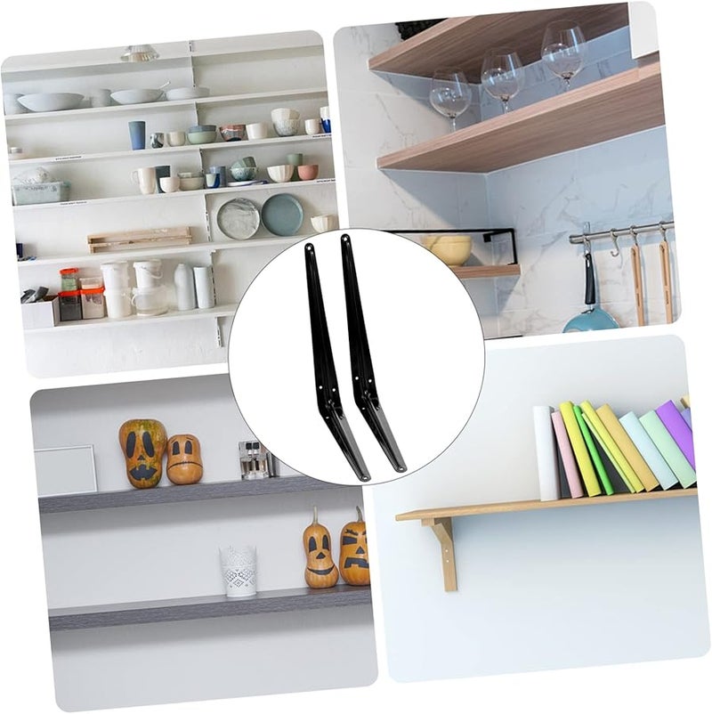 Tehaux 30X25CM Wall Mounted Shelf Brackets Durable Corner Brace Supports Easy Install - Image 5