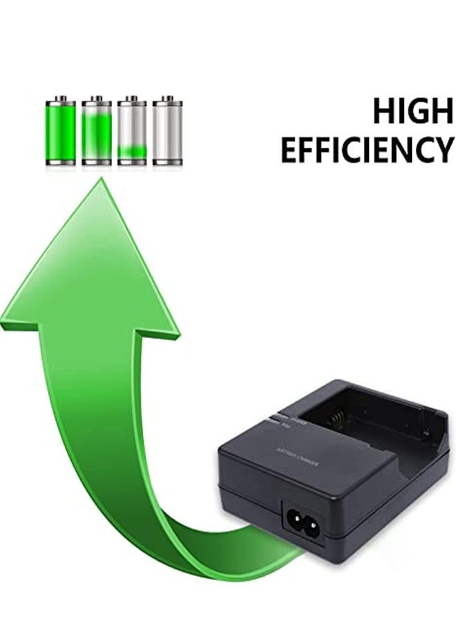 LC-E8 Quick Battery Charger Compatible with LC-E8 LP-E8 Battery for Canon EOS Rebel T2i T3i T4i T5i 550D 600D 650D 700D X4 X5 X6 X6i X7i, Not for Rebel T2, T3, T4, T5,black,with Power Supply Cord - Image 3