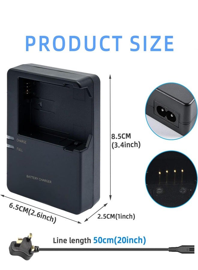 LC-E8 Quick Battery Charger Compatible with LC-E8 LP-E8 Battery for Canon EOS Rebel T2i T3i T4i T5i 550D 600D 650D 700D X4 X5 X6 X6i X7i, Not for Rebel T2, T3, T4, T5,black,with Power Supply Cord - Image 5