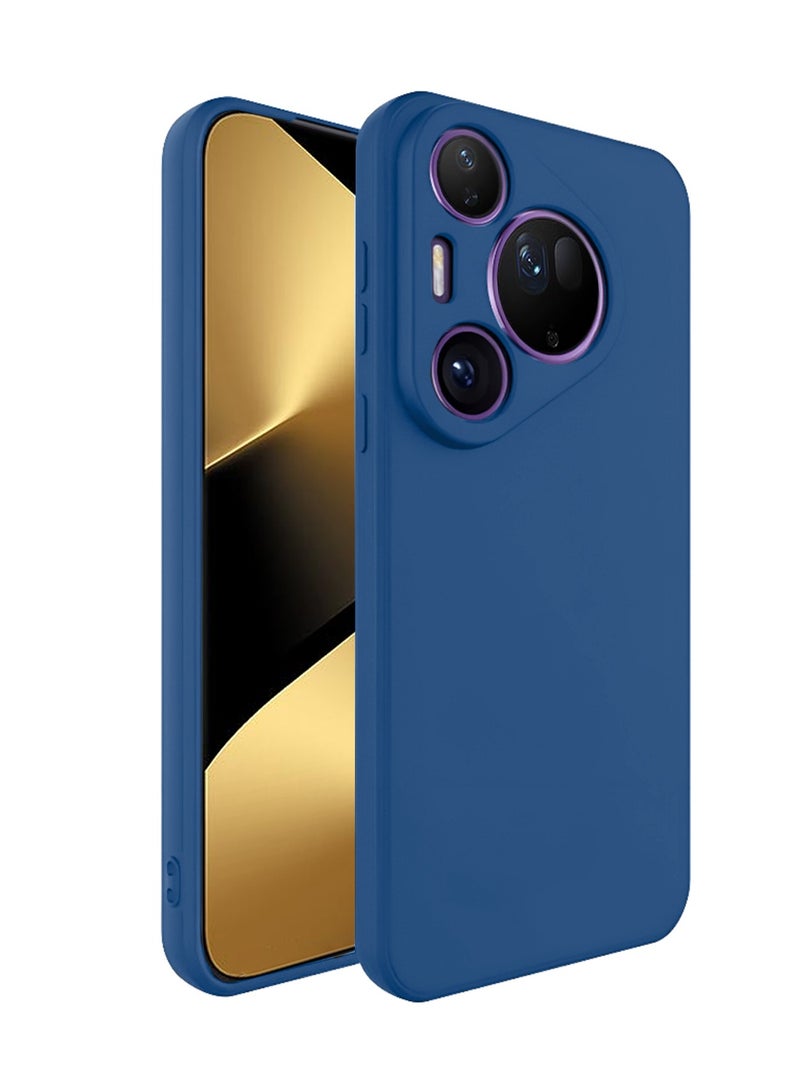 Wtech Huawei Pura 80 Ultra 5G 2025 Soft Liquid Silicone Case Cover (MCRPSN) - Navy Blue - Image 1