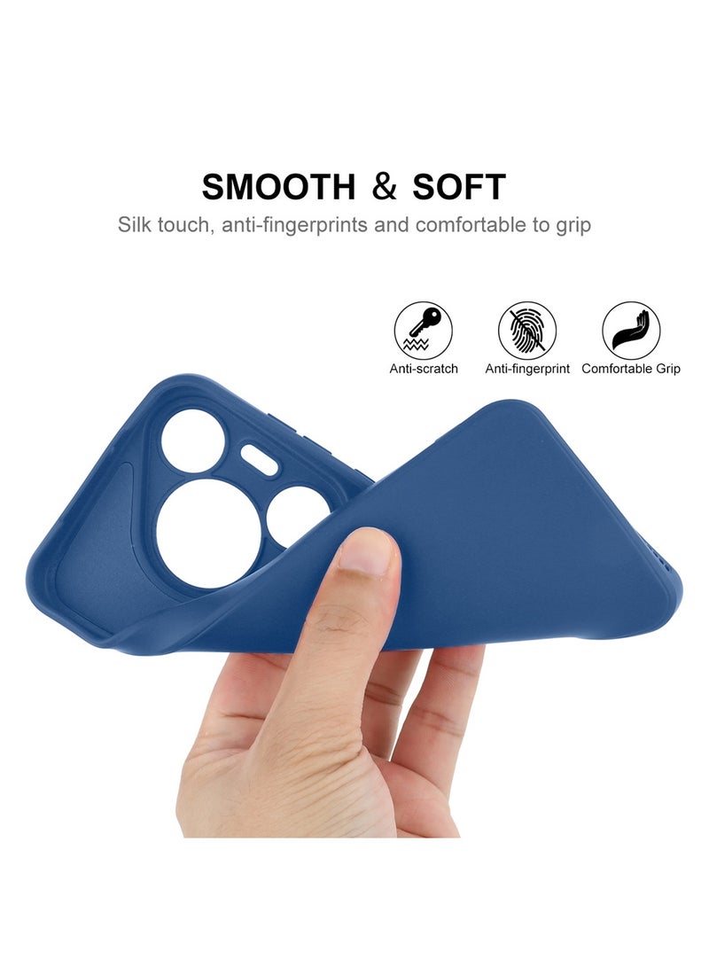 Wtech Huawei Pura 80 Ultra 5G 2025 Soft Liquid Silicone Case Cover (MCRPSN) - Navy Blue - Image 4