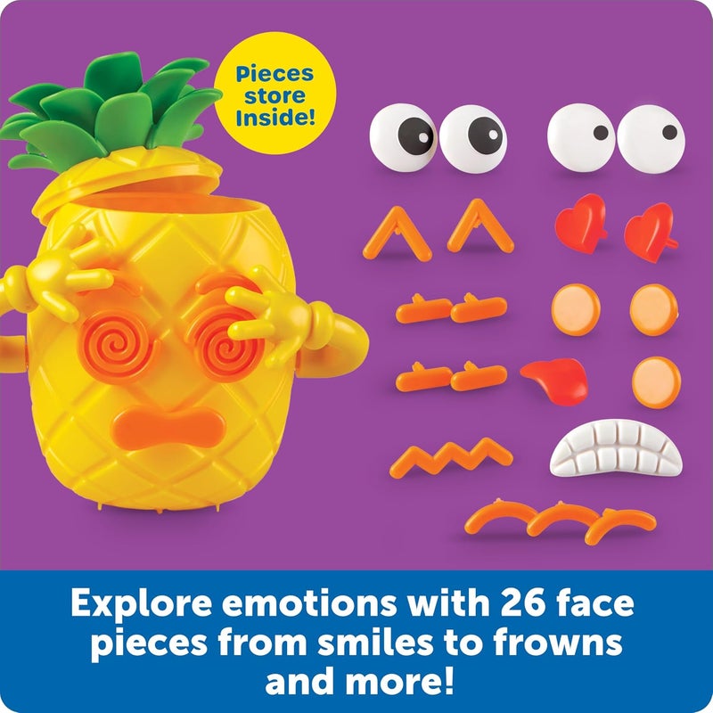 Learning Resources Big Feelings Pineapple Social Emotional Toy with 26 Face Pieces - Image 3