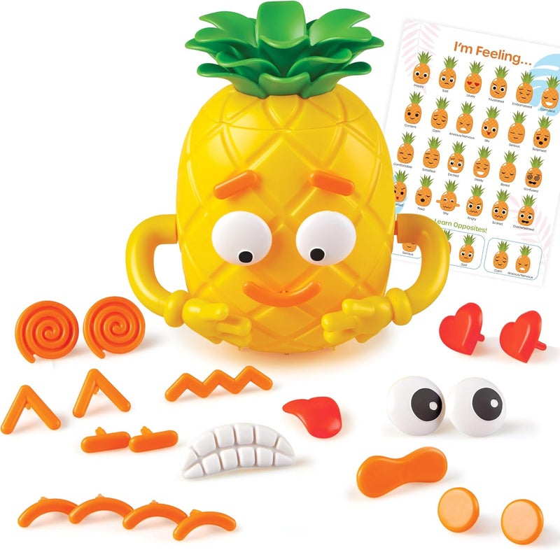 Learning Resources Big Feelings Pineapple Social Emotional Toy with 26 Face Pieces - Image 1