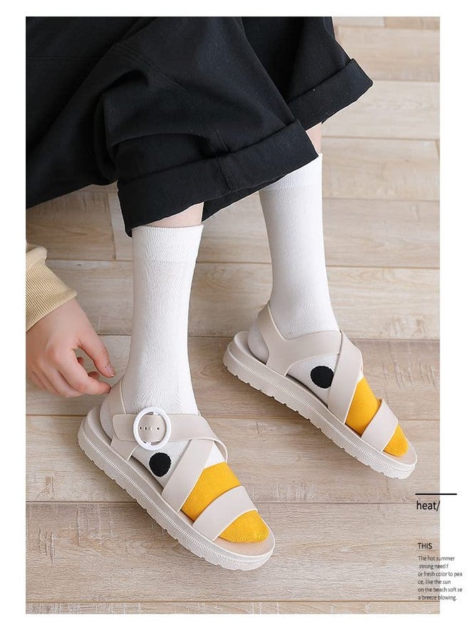 Bestmaple 1 Pair Funny Goose Head Socks Universal Sport Cotton Socks Creative Animal Casual Socks for Women Men, White, one size - Image 5