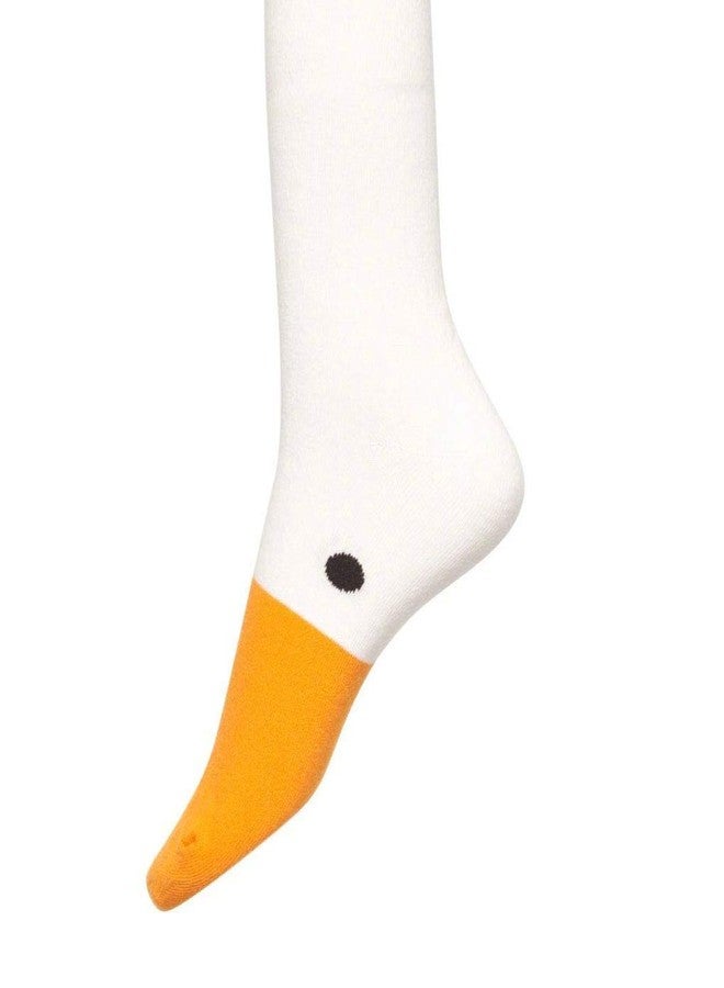 Bestmaple 1 Pair Funny Goose Head Socks Universal Sport Cotton Socks Creative Animal Casual Socks for Women Men, White, one size - Image 2