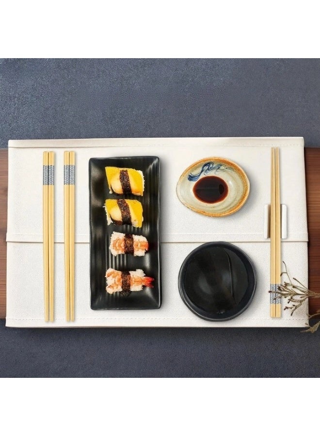 سونسر مجموعة من 20 زوجًا من عيدان الطعام المصنوعة من الخيزران - قابلة لإعادة الاستخدام، صديقة للبيئة ومانعة للانزلاق، آمنة للغسل في غسالة الأطباق، عيدان طعام على الطراز الصيني للاستخدام اليومي في المطاعم - Image 5