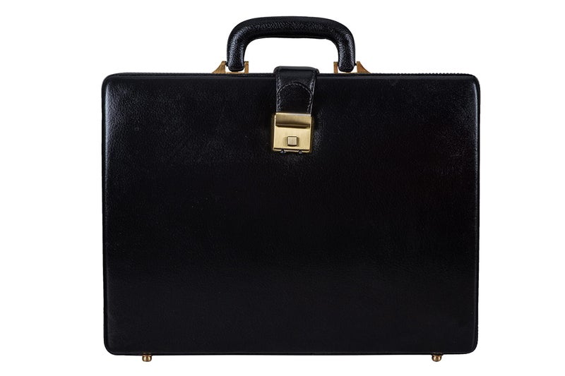 BRAND LEATHER Genuine Leather Numbering Lock Stylish Briefcase for Office|Business|Meeting|Outdoor (Black) - Image 5