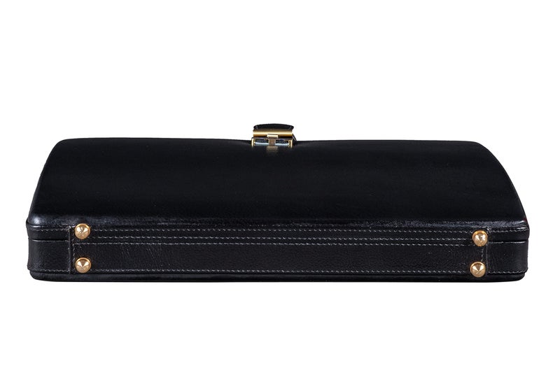 BRAND LEATHER Genuine Leather Numbering Lock Stylish Briefcase for Office|Business|Meeting|Outdoor (Black) - Image 3