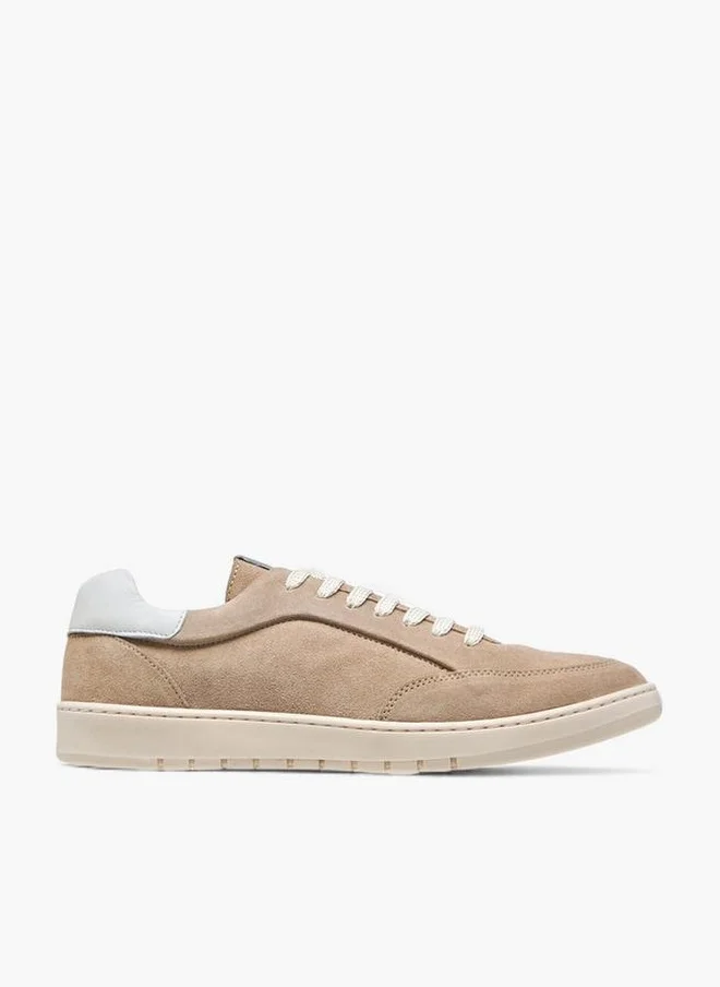 Paprika Panelled Sneakers With Lace-Up Closure