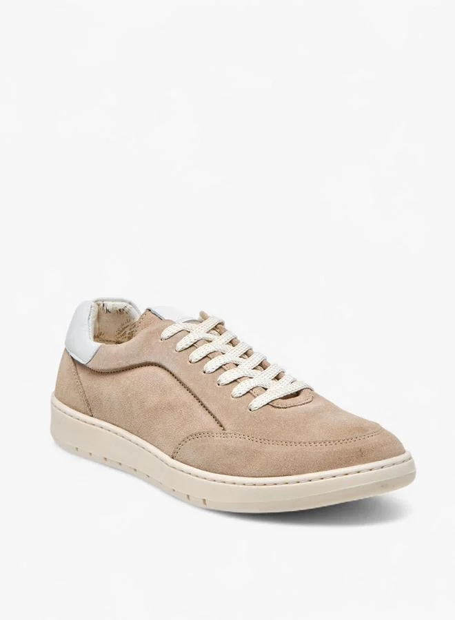 Paprika Panelled Sneakers With Lace-Up Closure